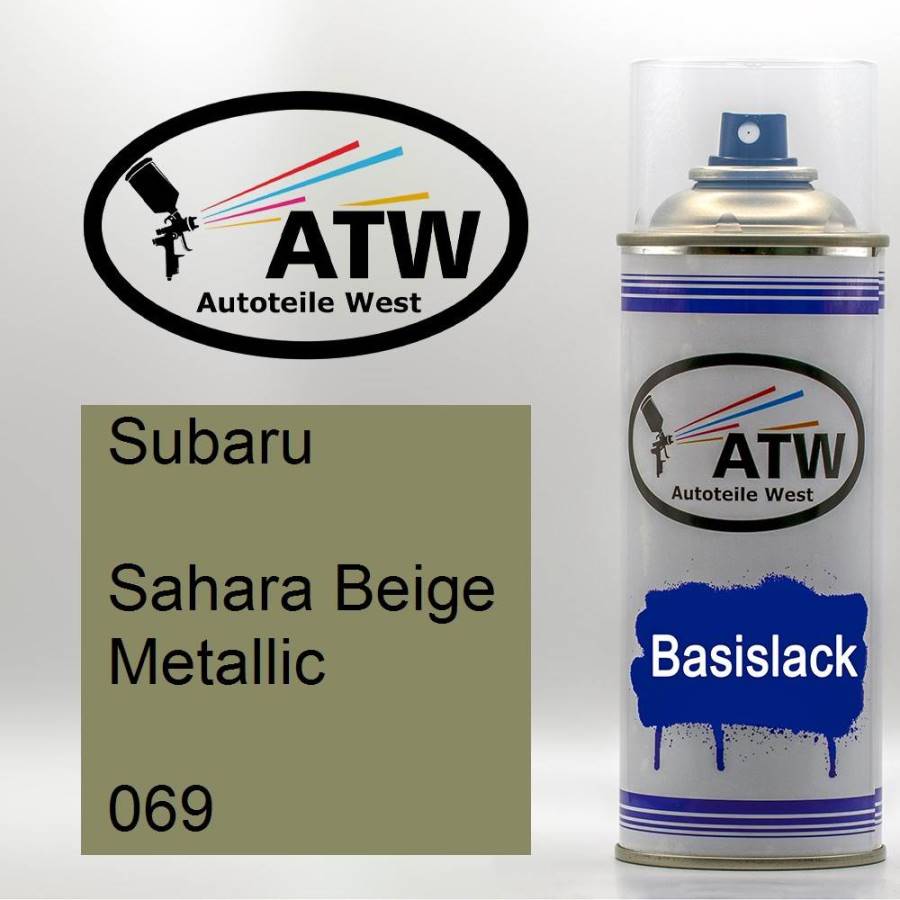 Subaru, Sahara Beige Metallic, 069: 400ml Sprühdose, von ATW Autoteile West.
